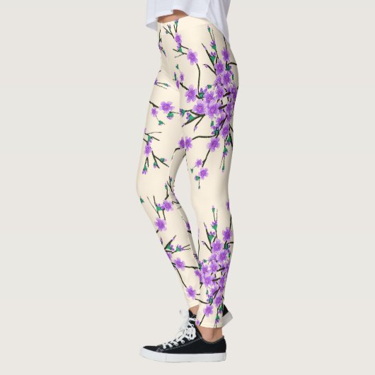 floreel veerpatroon leggings (Links)