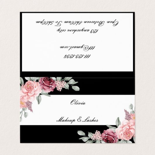 floreel visitekaartje (Buitenkant ongevouwen)