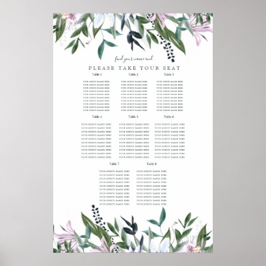  floreel waterverf wildbloemen poster (Voorkant)