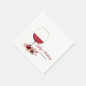 floreel, wijn, griesachtig, Cocktail Paper Napkins Servet (Hoek)