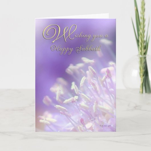 florel het wenskaart van de Sabbatdag Kaart (Voorkant)