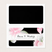 florele elegantie gevouwen kaart visitekaartje (Buitenkant ongevouwen)