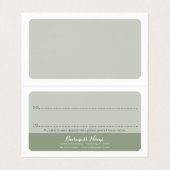 florele elegantie gevouwen kaart visitekaartje (Binnenkant ongevouwen)