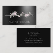 florele fluit op visitekaartje zwarte leraar (Voorkant / Achterkant)