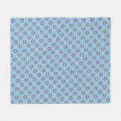 Florenblauw Fleece Deken (Voorkant (Horizontaal))