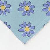 Florenblauw Fleece Deken (Hoek)