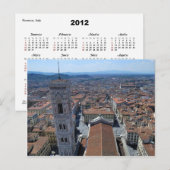 Florence 2012 Pocket Calendar Briefkaart (Voorkant / Achterkant)
