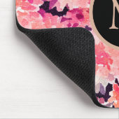 Florence abstracte monogram roze waterverf muismat (Hoek)