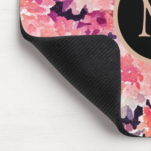 Florence abstracte monogram roze waterverf muismat (Hoek)