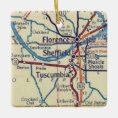 Florence AL  Map Keramisch Ornament (Voorkant)