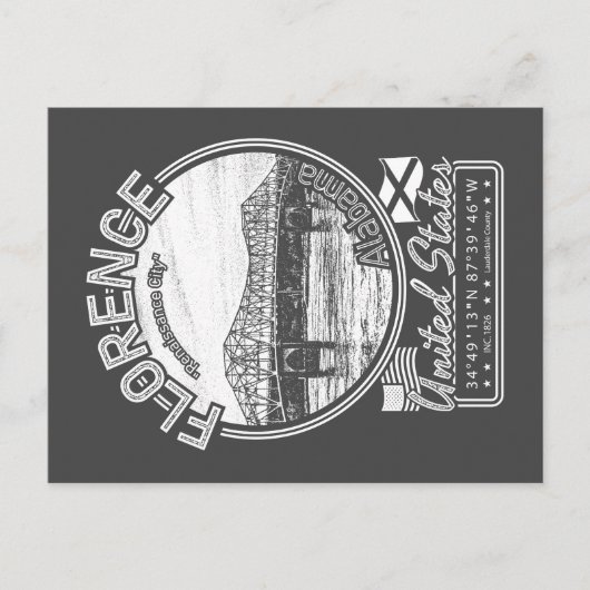FLORENCE ALABAMA - TENNESSEE RIVER BRIEFKAART (Voorkant)