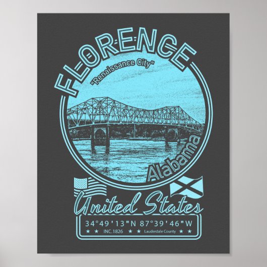 FLORENCE ALABAMA - TENNESSEE RIVER POSTER (Voorkant)