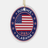 Florence, Alabama, USA Keramisch Ornament (Rechts)