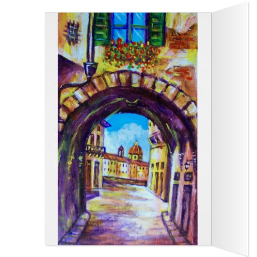 FLORENCE ANTIEK ALLEY UITZICHT CHURCH CESTELLO (Binnen (Links))