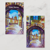 FLORENCE ANTIEK ALLEY UITZICHT CHURCH CESTELLO VISITEKAARTJE (Voorkant / Achterkant)