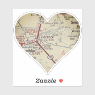 Florence Arizona kaart Sticker
