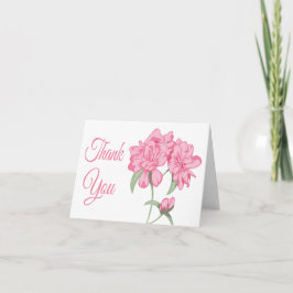 Florence bedankt je roze blanco notitiekaart voor