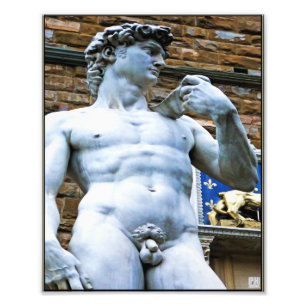 Florence beeld van David With Love Quote Foto Afdruk