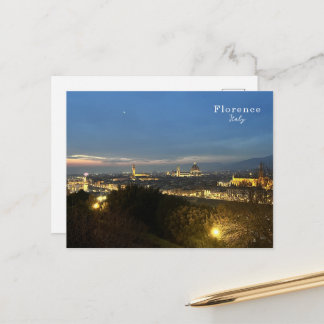 Florence bij nacht - Italië Briefkaart