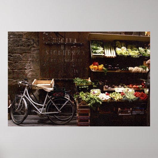 Florence Bike door Vegies Poster (Voorkant)