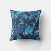 Florence blauw roos buitenkussen (Achterkant)