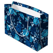 Florence blauw roos groot cadeauzakje (Achterkant Gekanteld)
