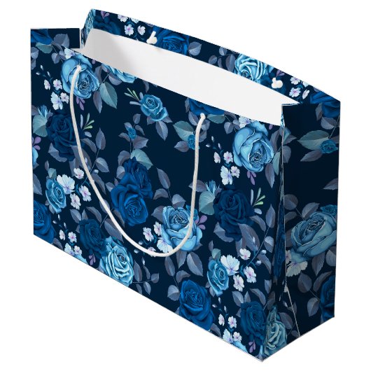 Florence  blauw roos groot cadeauzakje (Achterkant Gekanteld)