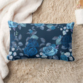 Florence  blauw roos kussen (Deken)