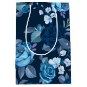 Florence blauw roos medium cadeauzakje (Voorkant)