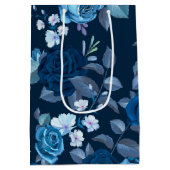 Florence blauw roos medium cadeauzakje (Achterkant)