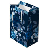 Florence blauw roos medium cadeauzakje (Achterkant Gekanteld)