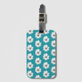 Florence blauwgroen blauw patroon bagagelabel (Voorkant (verticaal))