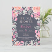 Florence botanical garden roze perzik vrijgezellen kaart (Staand voorkant)