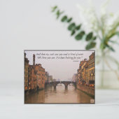 Florence Bridge met Love Quote Briefkaart (Staand voorkant)