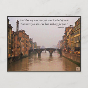 Florence Bridge met Love Quote Briefkaart