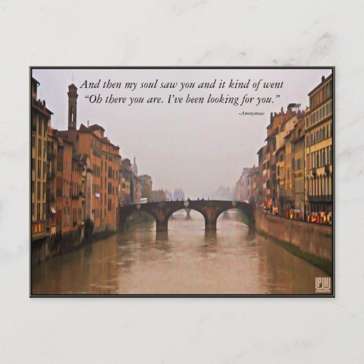 Florence Bridge met Love Quote Briefkaart (Voorkant)