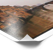 Florence Bridge met Love Quote Foto Afdruk (Hoek)