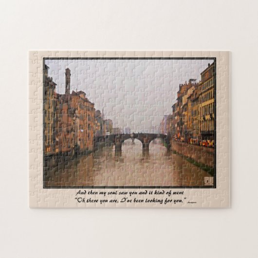 Florence Bridge met Love Quote Legpuzzel (Horizontaal)