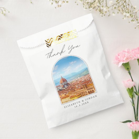 Florence bruiloft gunst Italië foto dank u Bedankzakje (Gezegeld)