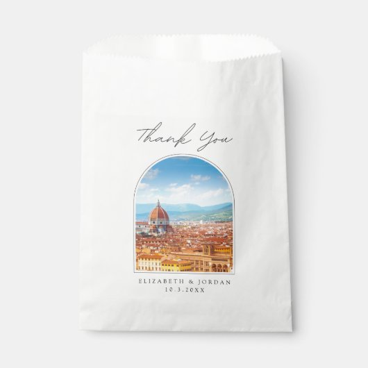 Florence bruiloft gunst Italië foto dank u Bedankzakje (Voorkant)