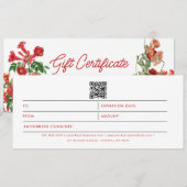 Florence Business Logo QR Code Cadeaubon (Voorkant / Achterkant)