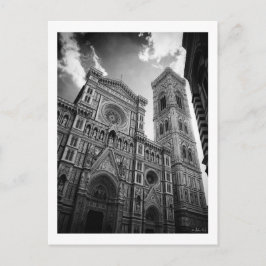 Florence Cathedraal, zwart-wit Briefkaart