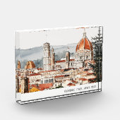 Florence Cathedral Italië Waterverf Italiaans reiz Fotoblokken (Links)