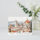 Florence Cathedral Italië Waterverf sparen de datu Briefkaart (Staand voorkant)