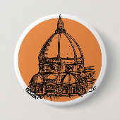 Florence Cathedral Ronde Button 7,6 Cm (Voorkant)