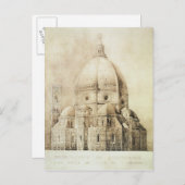 Florence Cathedral uit het oosten, uit 'Fragmenten Briefkaart (Voorkant / Achterkant)