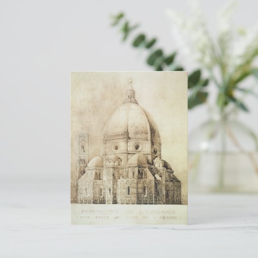 Florence Cathedral uit het oosten, uit 'Fragmenten Briefkaart (Staand voorkant)
