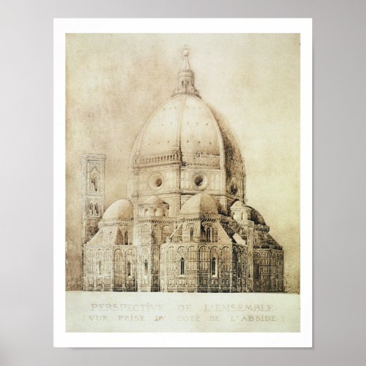 Florence Cathedral uit het oosten, uit 'Fragmenten Poster (Voorkant)