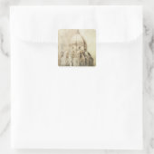 Florence Cathedral uit het oosten, uit 'Fragmenten Vierkante Sticker (Tas)