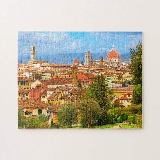 Florence City Skyline Tocany Italië Legpuzzel (Horizontaal)